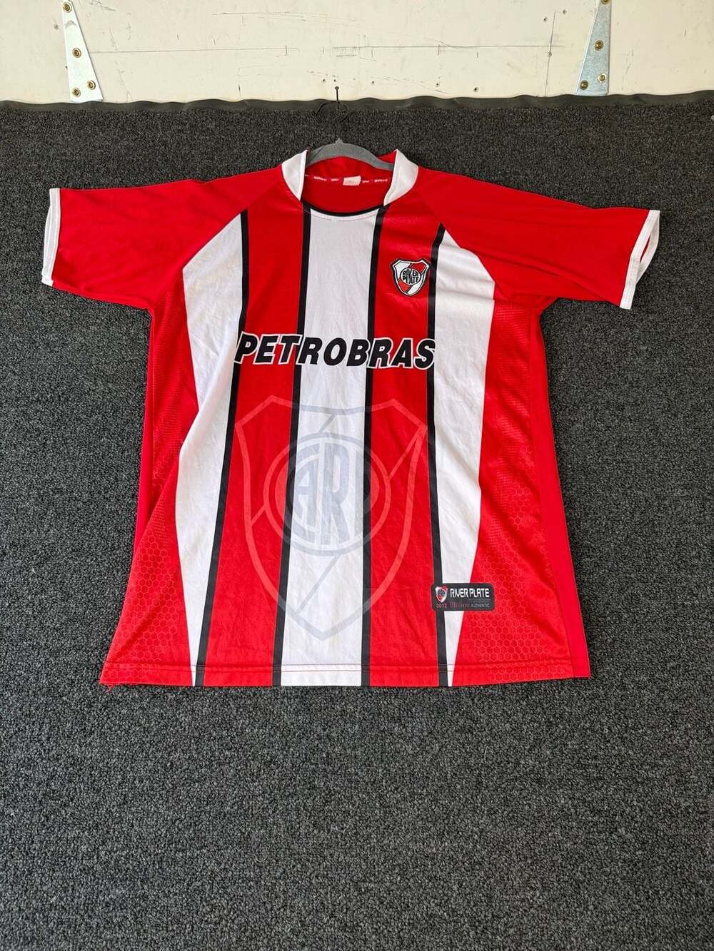River Plate 2012 Tricolor Soccer Jersey #10 Petrobras Sponsor Size XL